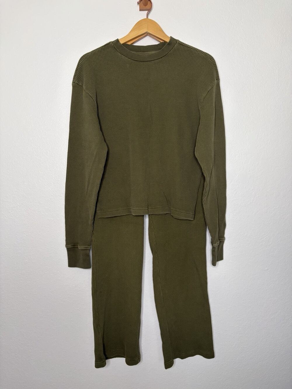 Elwood Core Cotton Thermal Waffle Knit Long Sleeve Pant Set Men's Size XS
